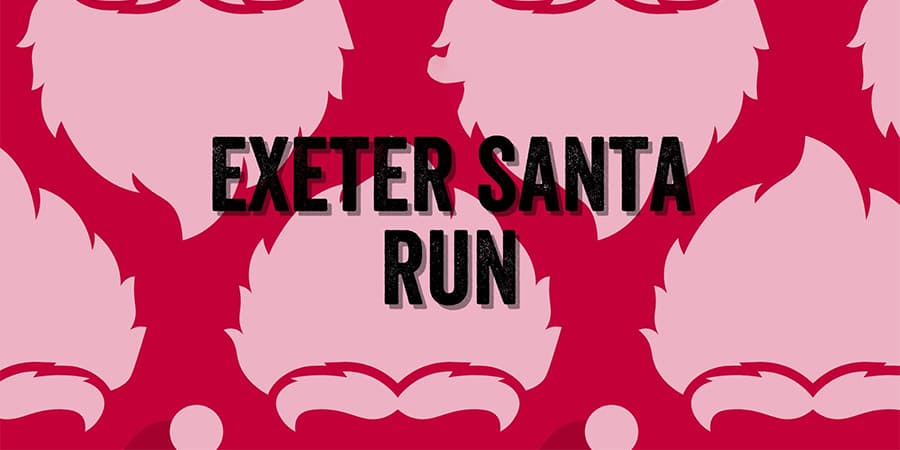 Exeter Santa Run banner